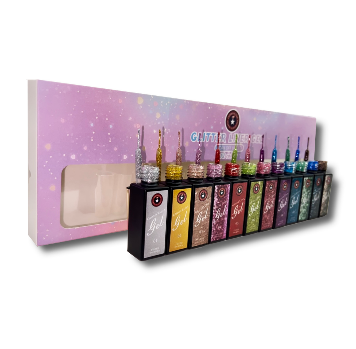 Glitter Liner Gel 12 Colors